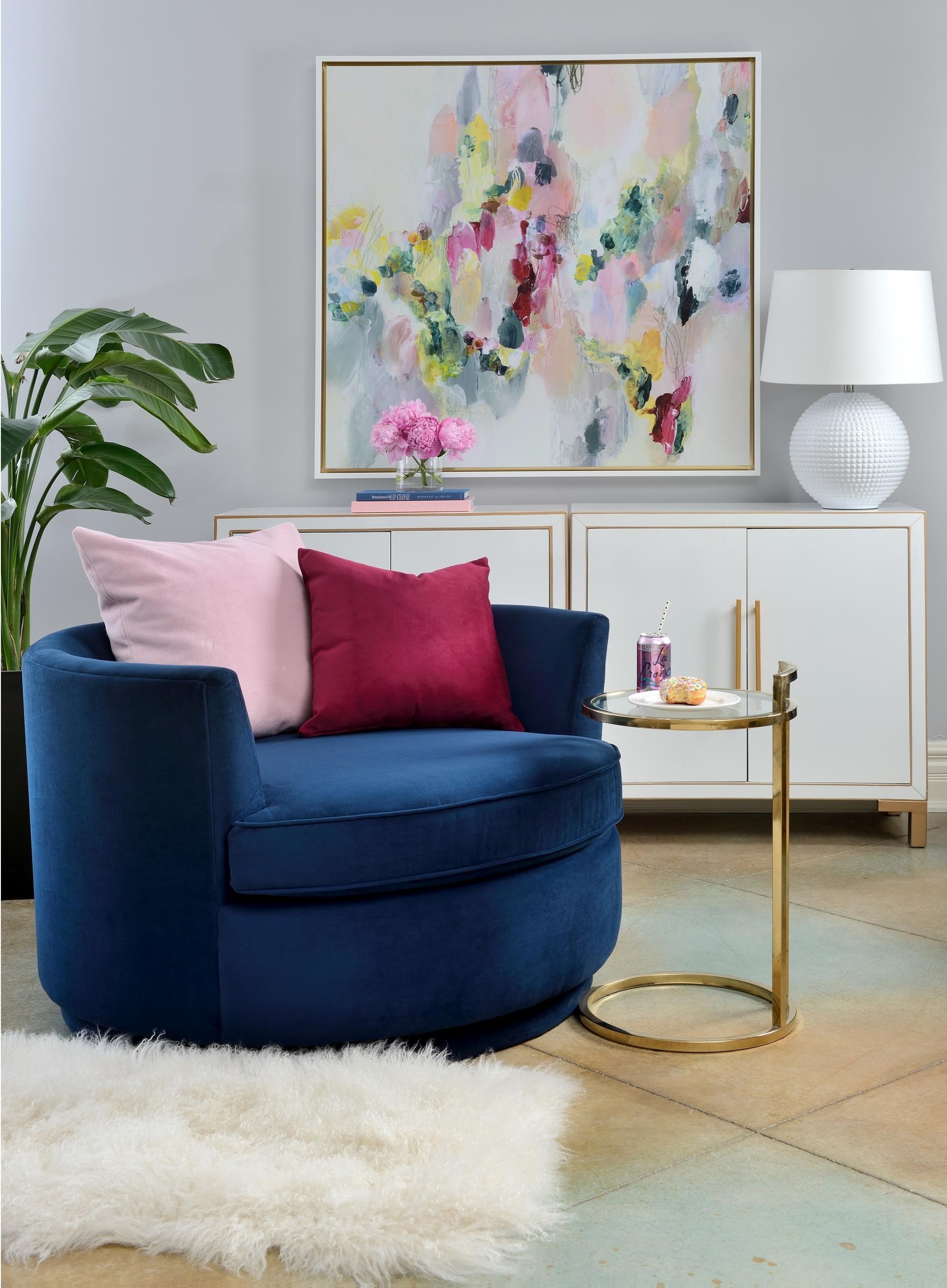 Decor-Rest 2992 Contemporary 46" Swivel Accent Chair | Sheely's